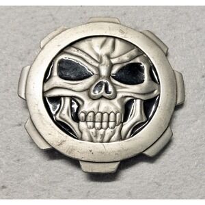 2006 Silver‎ Moon Creations Skull And Gear Belt Buckle Motorcycle
